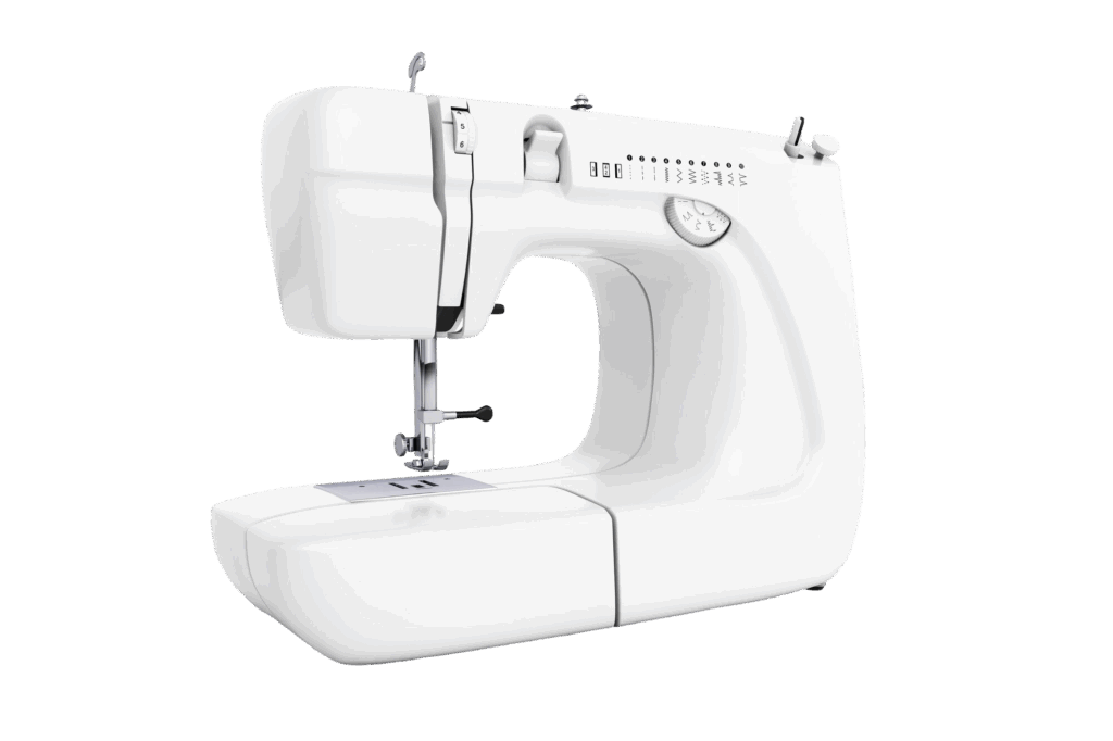 מכונת תפירה לבנה